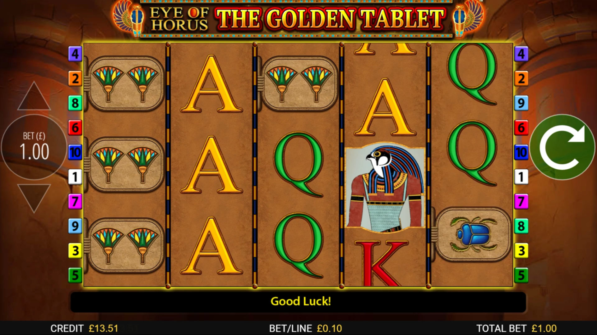 Eye of Horus The Golden Tablet Slot