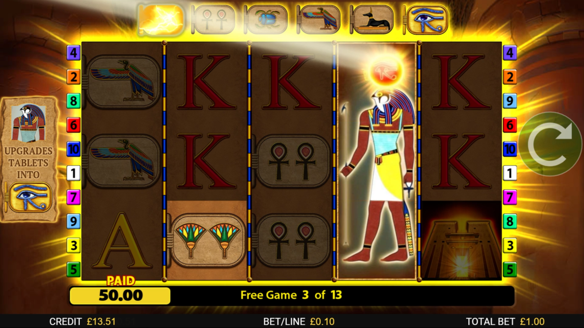 Eye of Horus The Golden Tablet Slot