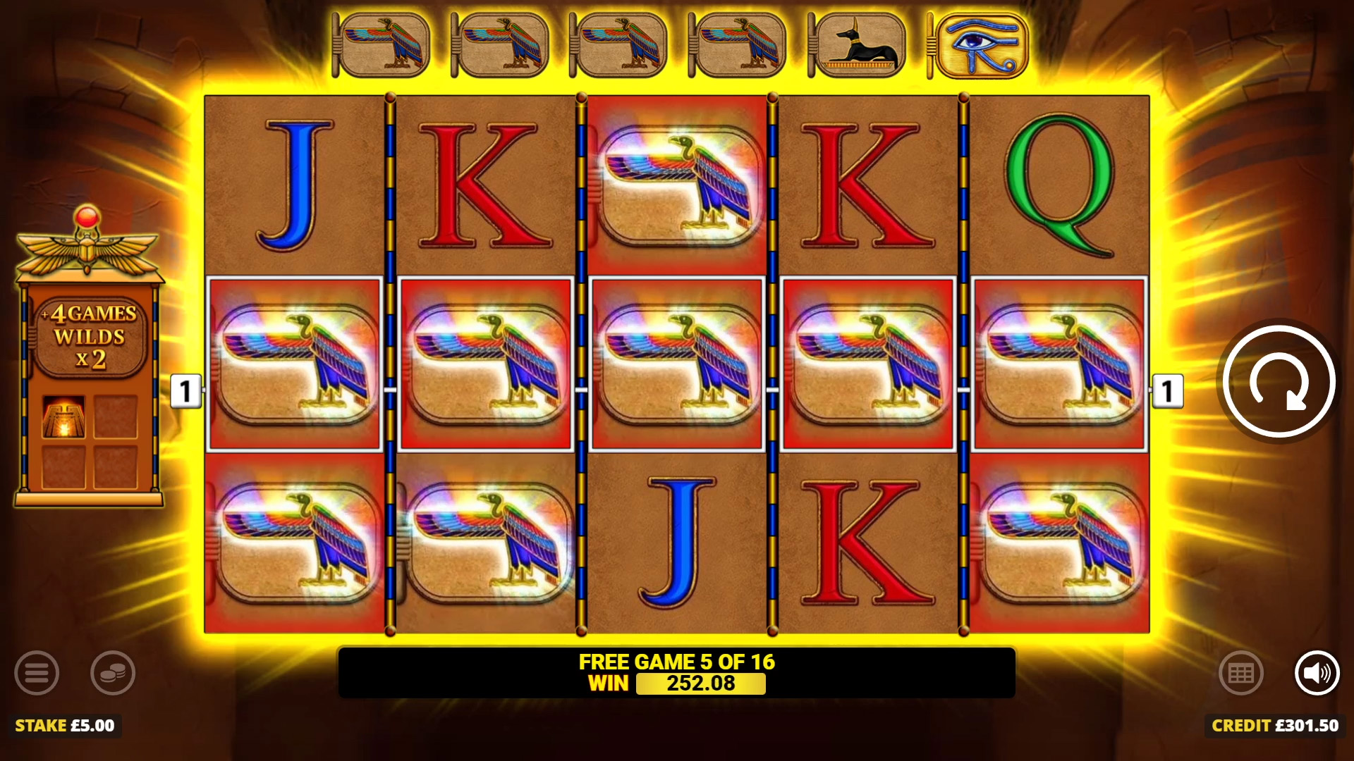 Eye of horus rise of egypt slot