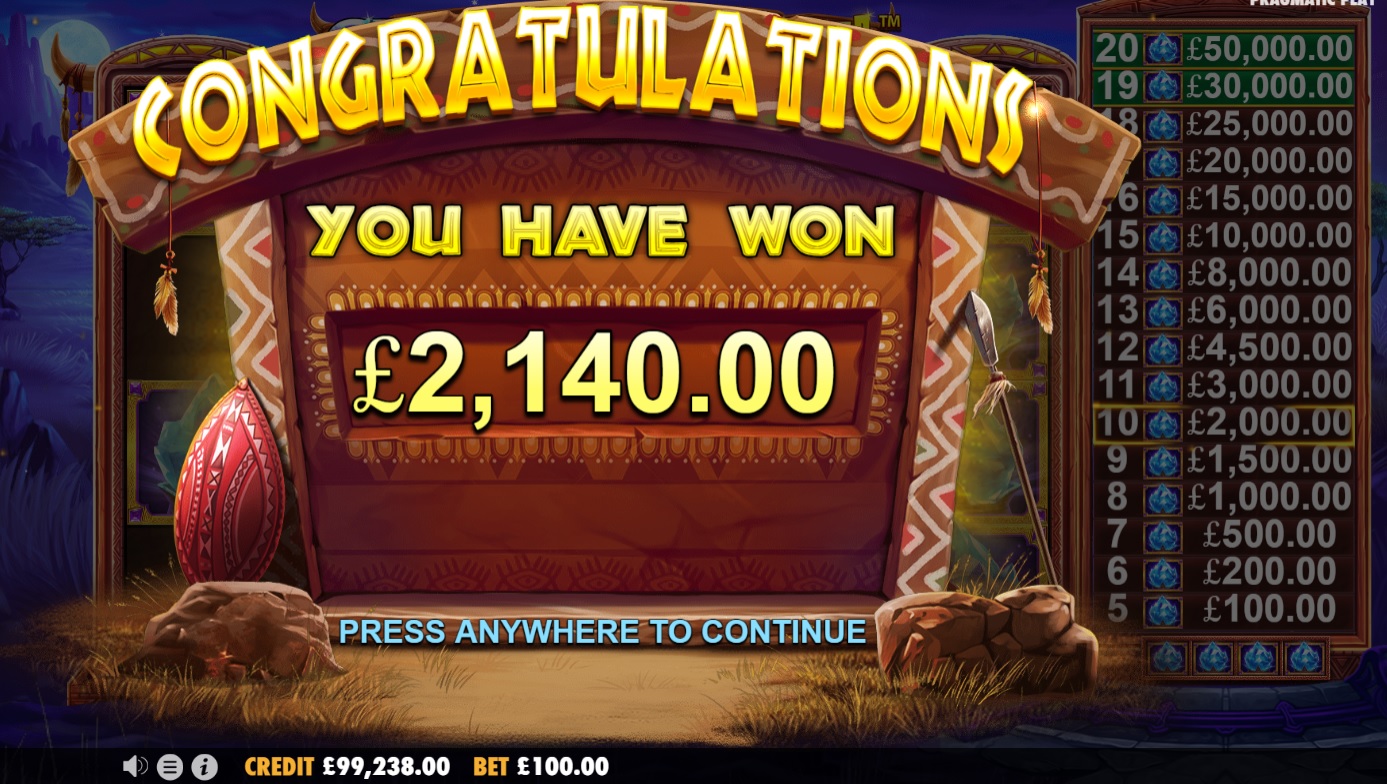 Gems of Serengeti slot big win 2