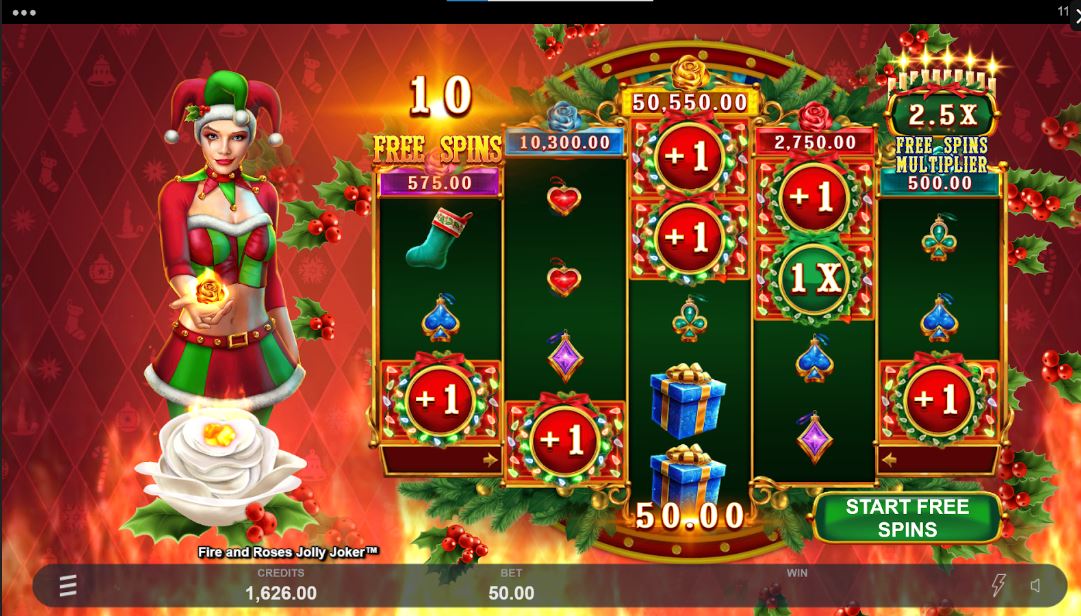 Fire and Roses Jolly Joker slot free spins