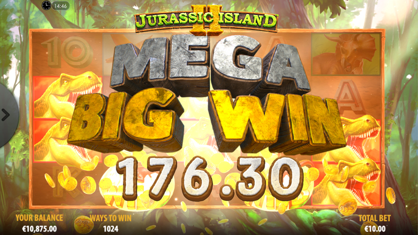 Jurassic Island II slot big win
