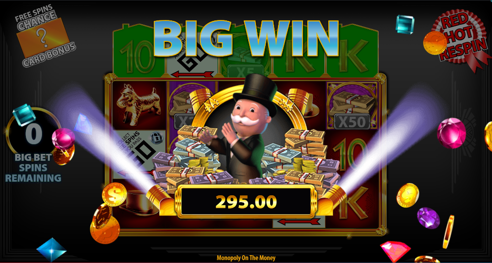 Monopoly On the Money Slot big win