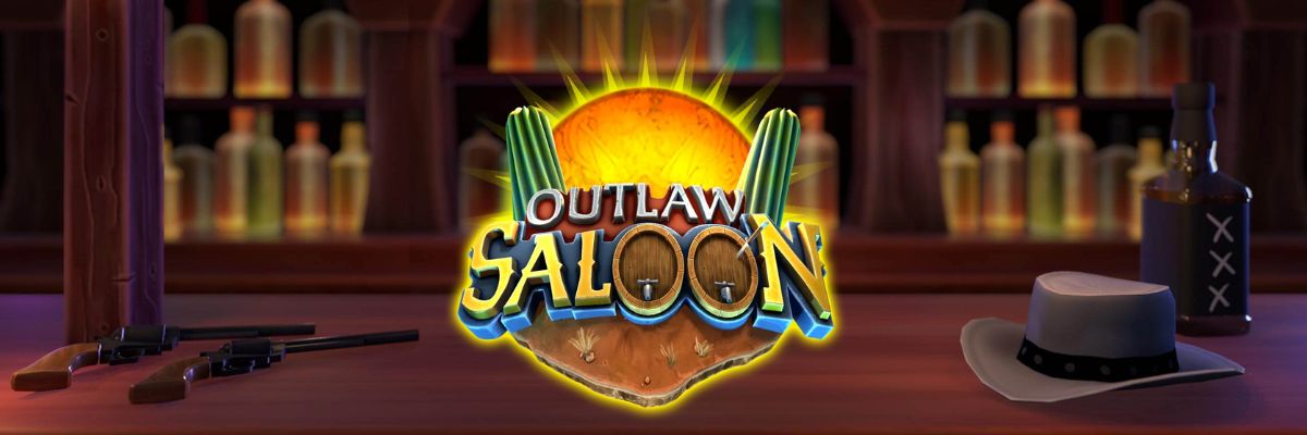 Outlaw saloon slot logo