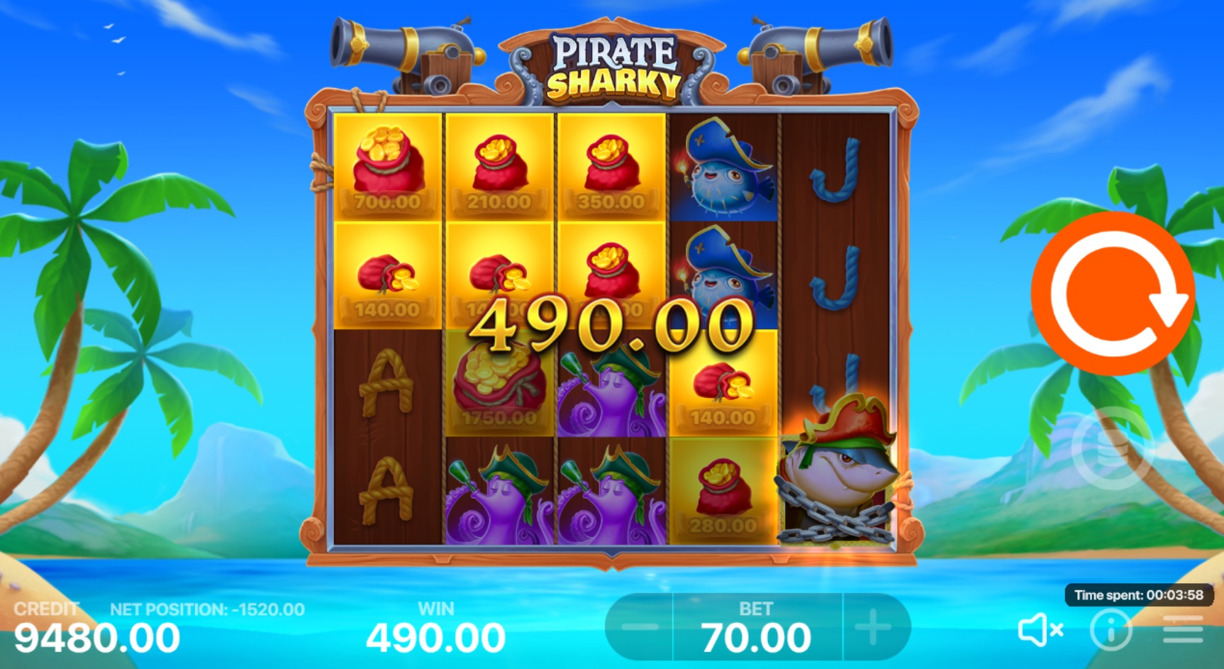 pirate sharky slot big win