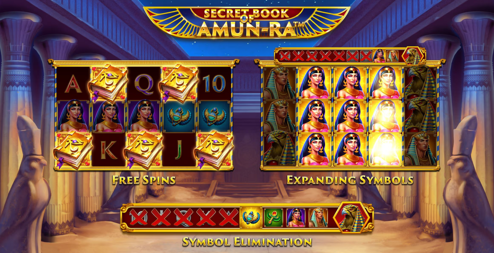 Secret book of amun ra slot bonus symbols