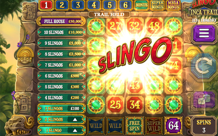 Slingo Inca Trail Slot big win