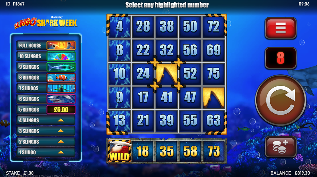 Slingo Shark Week Slot