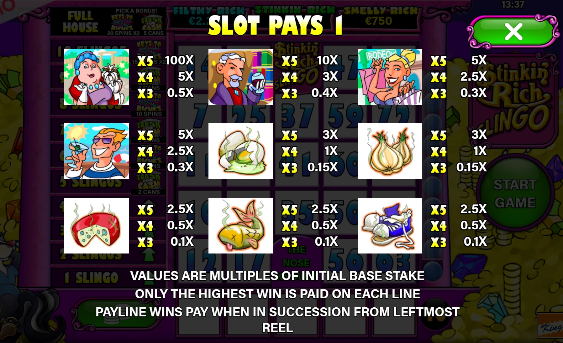 Stinkin Rich Slingo Slot