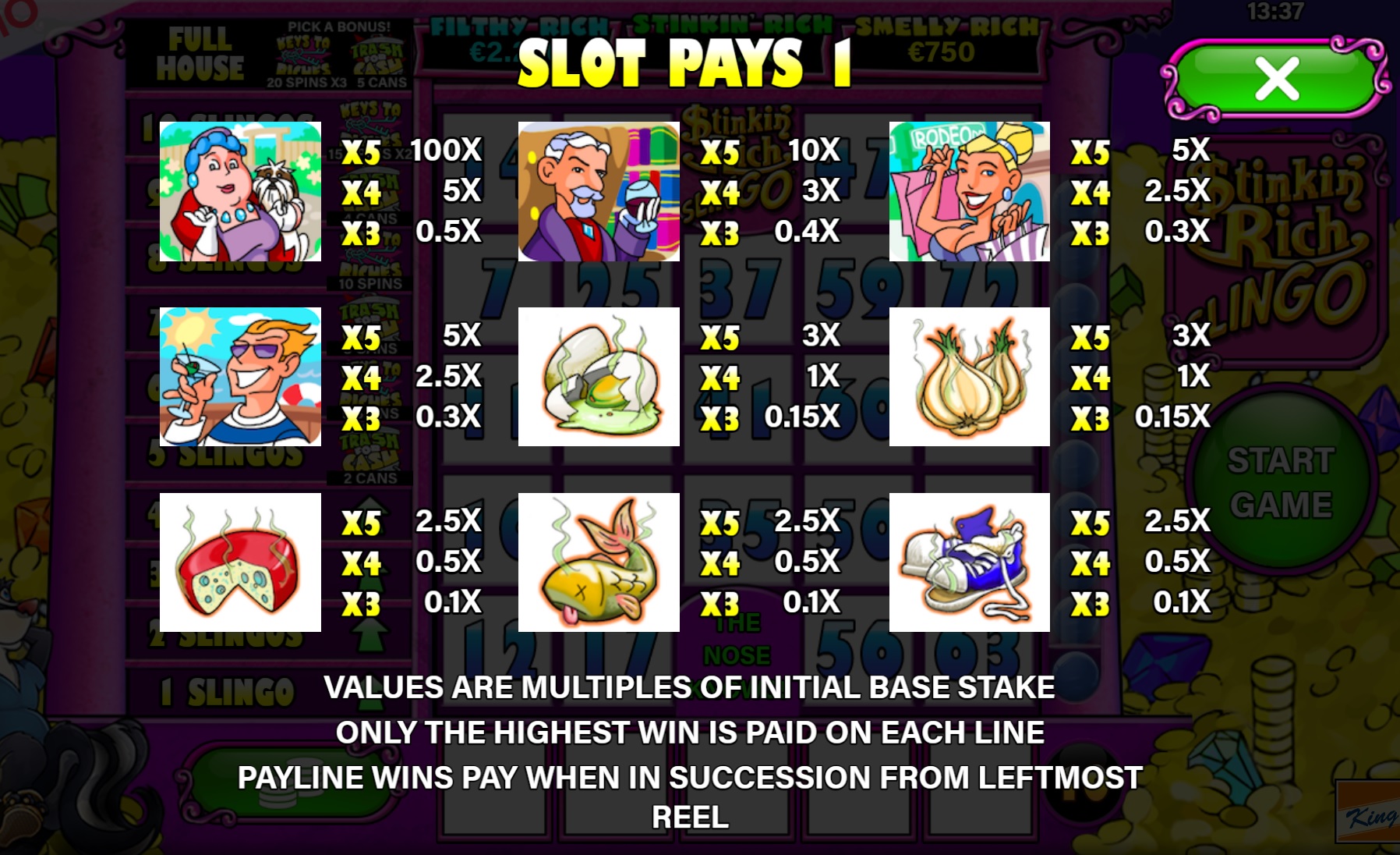 Stinkin Rich Slingo Slot