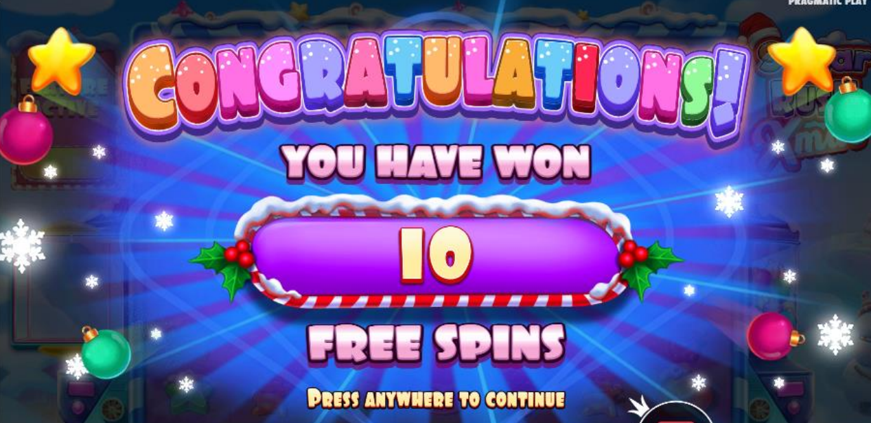 Sugar Rush Xmas Slot free spins