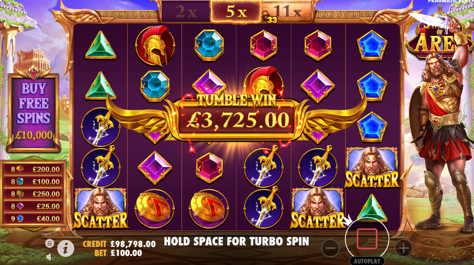 Sword of Ares slot big win